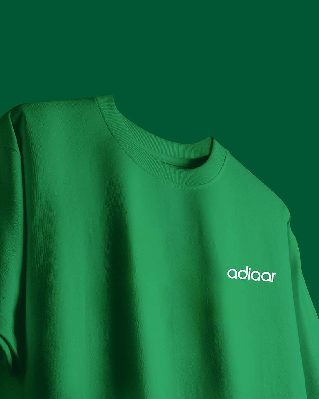 Green Adiaar Blank Oversized Tshirt