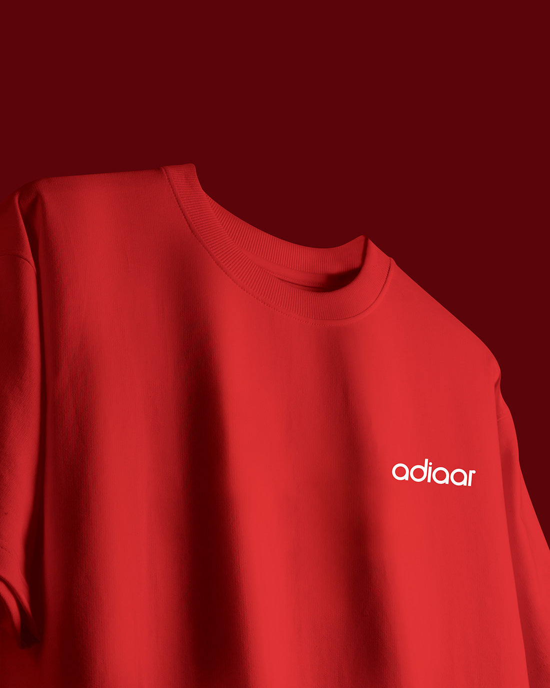 Red Adiaar Blank Oversized Tshirt